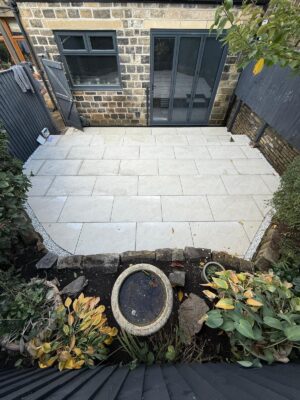 Quartz White Porcelain Patio Paving Slabs – 900×600