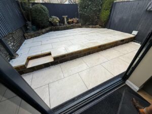 Quartz White Porcelain Patio Paving Slabs – 900×600