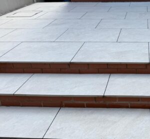 Quartz White Porcelain Patio Paving Slabs – 900×600