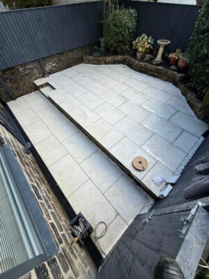 Quartz White Porcelain Patio Paving Slabs – 900×600